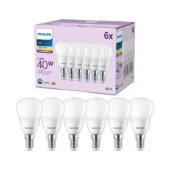 Philips LED-Lampe E14 4,9W 470m 2.700K Matt 6er