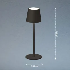 LED-Tischlampe Tropea Mit Akku, Sandschwarz -Heimbeleuchtung 10008526 2