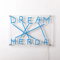 SELETTI Dream-Merda LED-Deko-Wandleuchte, Blau