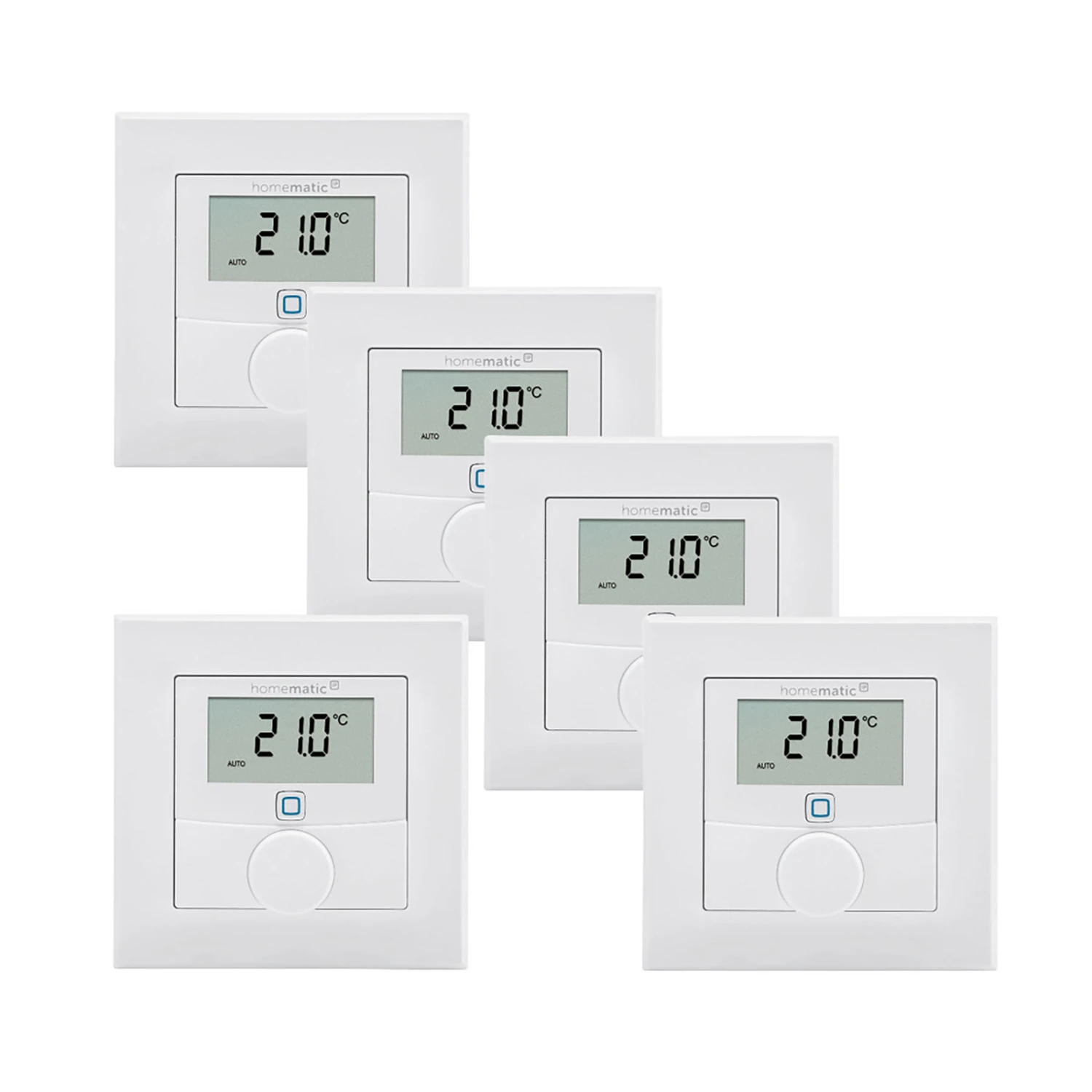 Homematic IP Wandthermostat Feuchtigkeitssensor 5x 1 Homematic IP Wandthermostat Feuchtigkeitssensor 5x