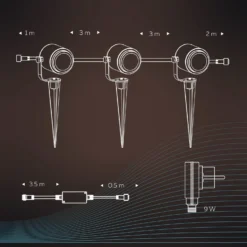 Calex Smart Outdoor Spotlight, Erdspieß, 3er-Set -Heimbeleuchtung 10011429 3