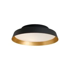 LED-Außendeckenleuchte Boop! Ø37cm Schwarz/gold