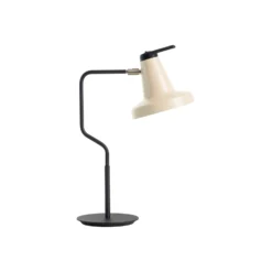 Tischlampe Garçon, Schirm Justierbar Beige/schwarz