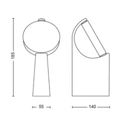Philips Mimosa LED-Sockelleuchte, Ausrichtbar -Heimbeleuchtung 10013503 3