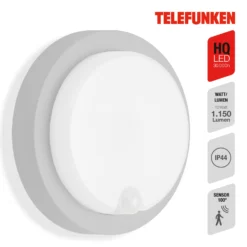 LED-Sensor-Außenwandleuchte Dortmund Ø17cm Silber -Heimbeleuchtung 10013721 3