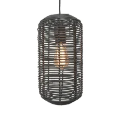 GOOD & MOJO Tanami Hängeleuchte, 18x35cm, Schwarz
