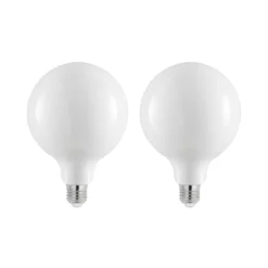 LED-Lampe E27 8W 2.700K G125 Dimmbar Opal 2er-Set