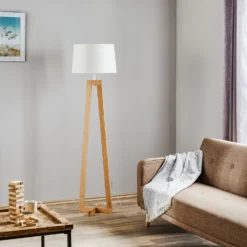 Stehleuchte Sacha LS Aus Holz Und Textil, Weiß -Heimbeleuchtung 1065086 2