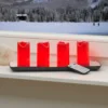 4-er Set - Candle LED-Kerzen M. Fernbedienung Rot