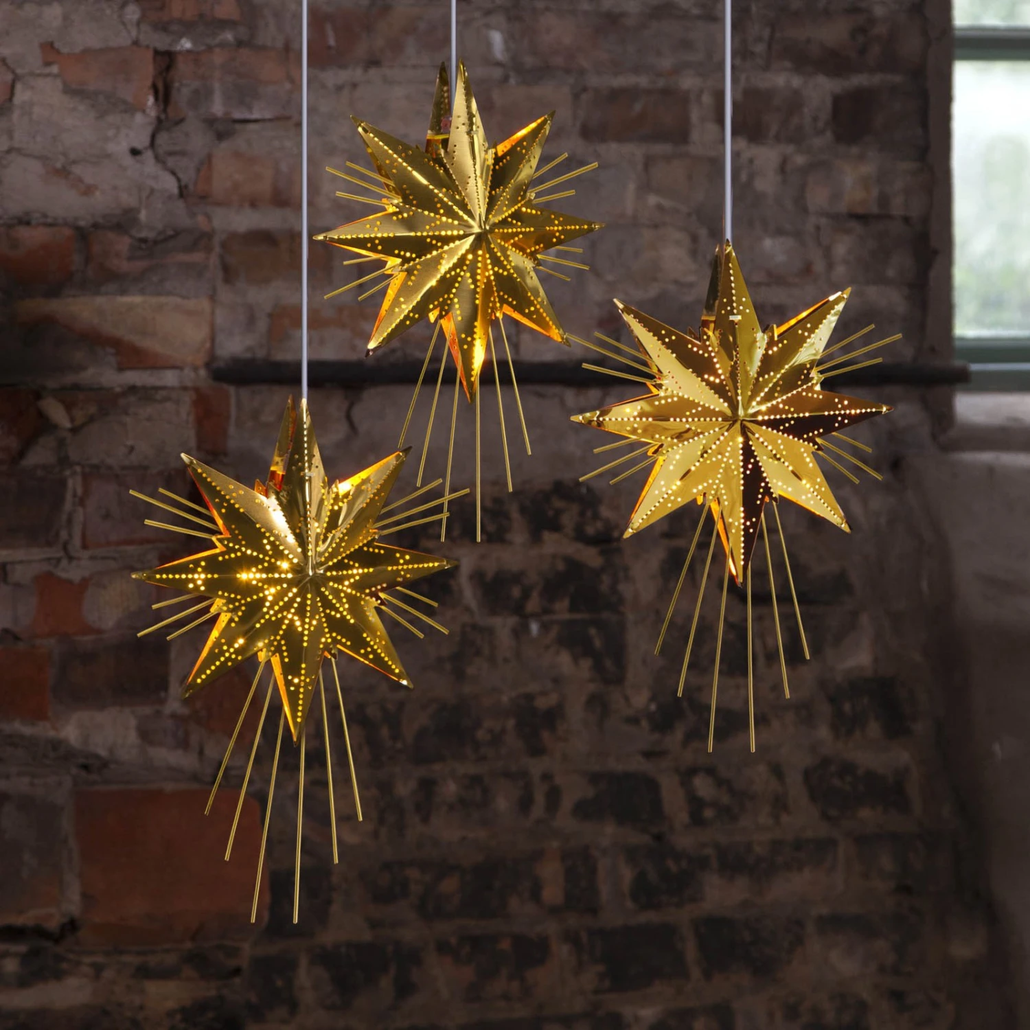 Goldfarbener Metallstern Mini 3 Goldfarbener Metallstern Mini – Bild 3