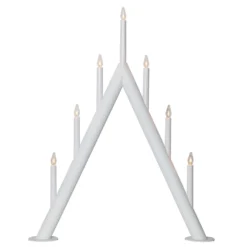 Kerzenleuchter Circum, Spitz, 7flammig, Weiß