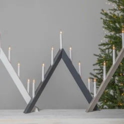Kerzenleuchter Arrow, Spitz, 7flammig, Grau -Heimbeleuchtung 1523723 2