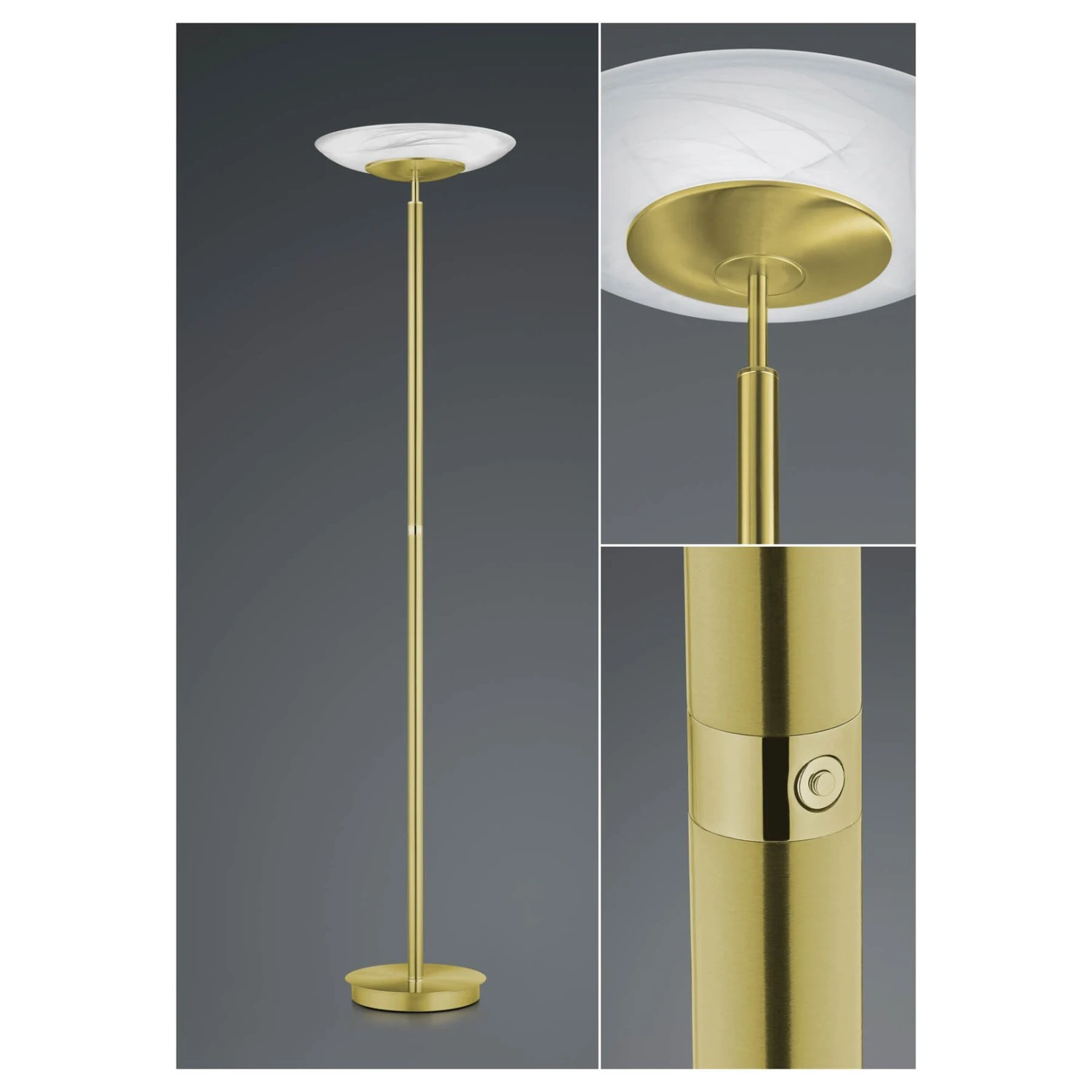 LED-Stehleuchte Findus, 1-flammig, Messing 3 LED-Stehleuchte Findus, 1-flammig, Messing – Bild 3