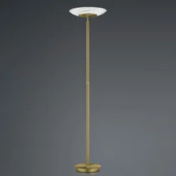 LED-Stehleuchte Findus, 1-flammig, Altmessing