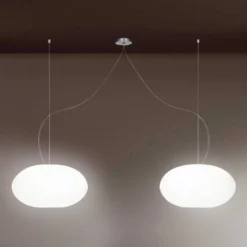 Casablanca Aih - Hängeleuchte 2flg. Weiß Glänzend