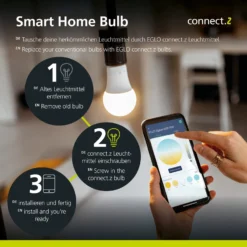 EGLO Connect-z E27 G95 Globe 5,5W 400lm 2200-6500K -Heimbeleuchtung 3032734 6