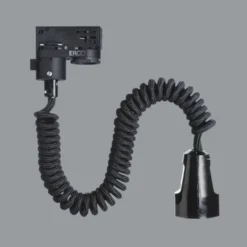 ERCO 3-Phasen-Adapter Leitung Schuko-Dose, Schwarz