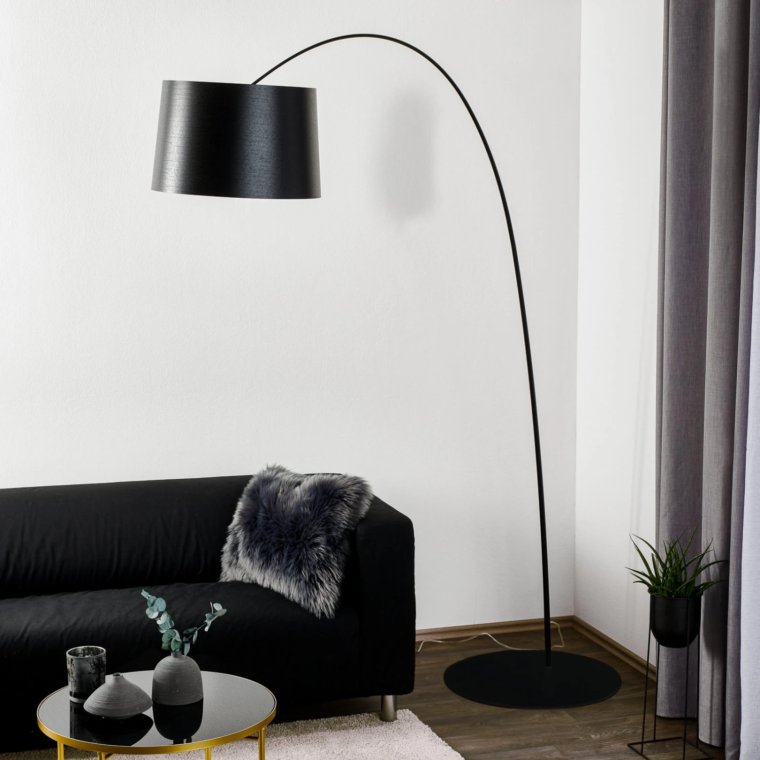 Foscarini Twiggy Bogenleuchte Mit Dimmer, Schwarz 2 Foscarini Twiggy Bogenleuchte Mit Dimmer, Schwarz – Bild 2