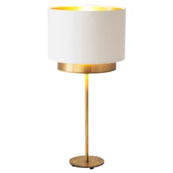 Tischleuchte Mattia, Perla Silk Weiß/gold -Heimbeleuchtung 4512617 2