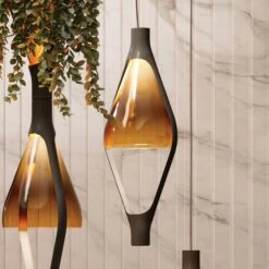 Kundalini Viceversa LED-Hängelampe 1fl Glas Amber -Heimbeleuchtung 5520283 3