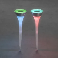 Konstsmide LED-Solarlampe Assisi, 2er Pack, Leuchte Flach