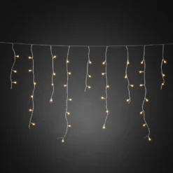 LED-Lichtervorhang Eisregen Bernstein Transp. 5m