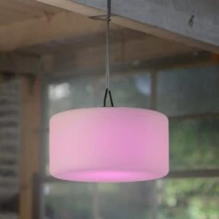 LED-Pendelleuchte Holly, Akkubetrieben IP44, Ø30cm
