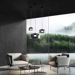 LED-Hängeleuchte ELV, 3.000K, DALI, Ø 50 Cm 6 LED-Hängeleuchte ELV, 3.000K, DALI, Ø 50 Cm -Heimbeleuchtung 6040389 2