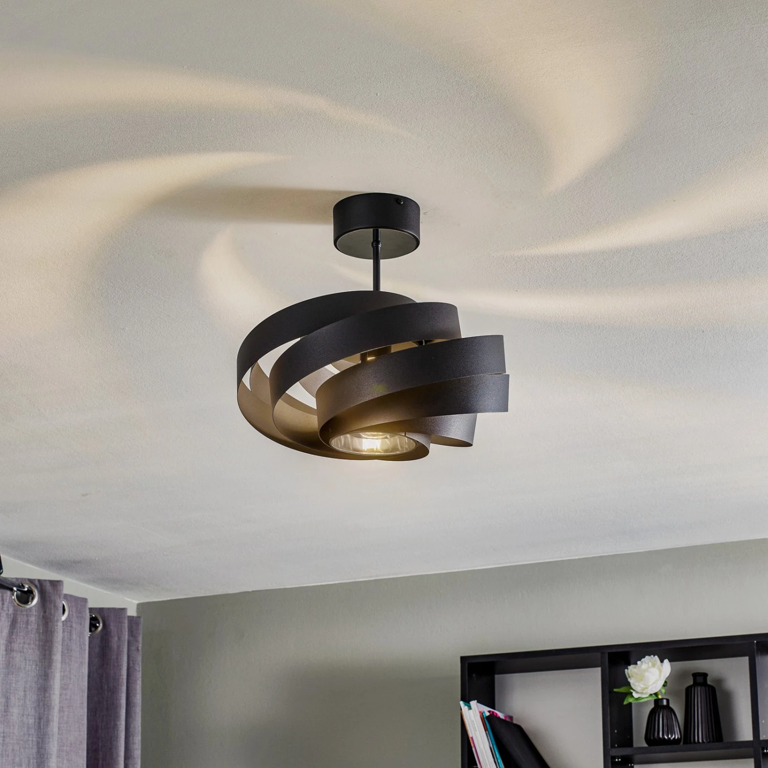 Deckenleuchte Vento Schwarz Ø 40 Cm 2 Deckenleuchte Vento Schwarz Ø 40 Cm – Bild 2