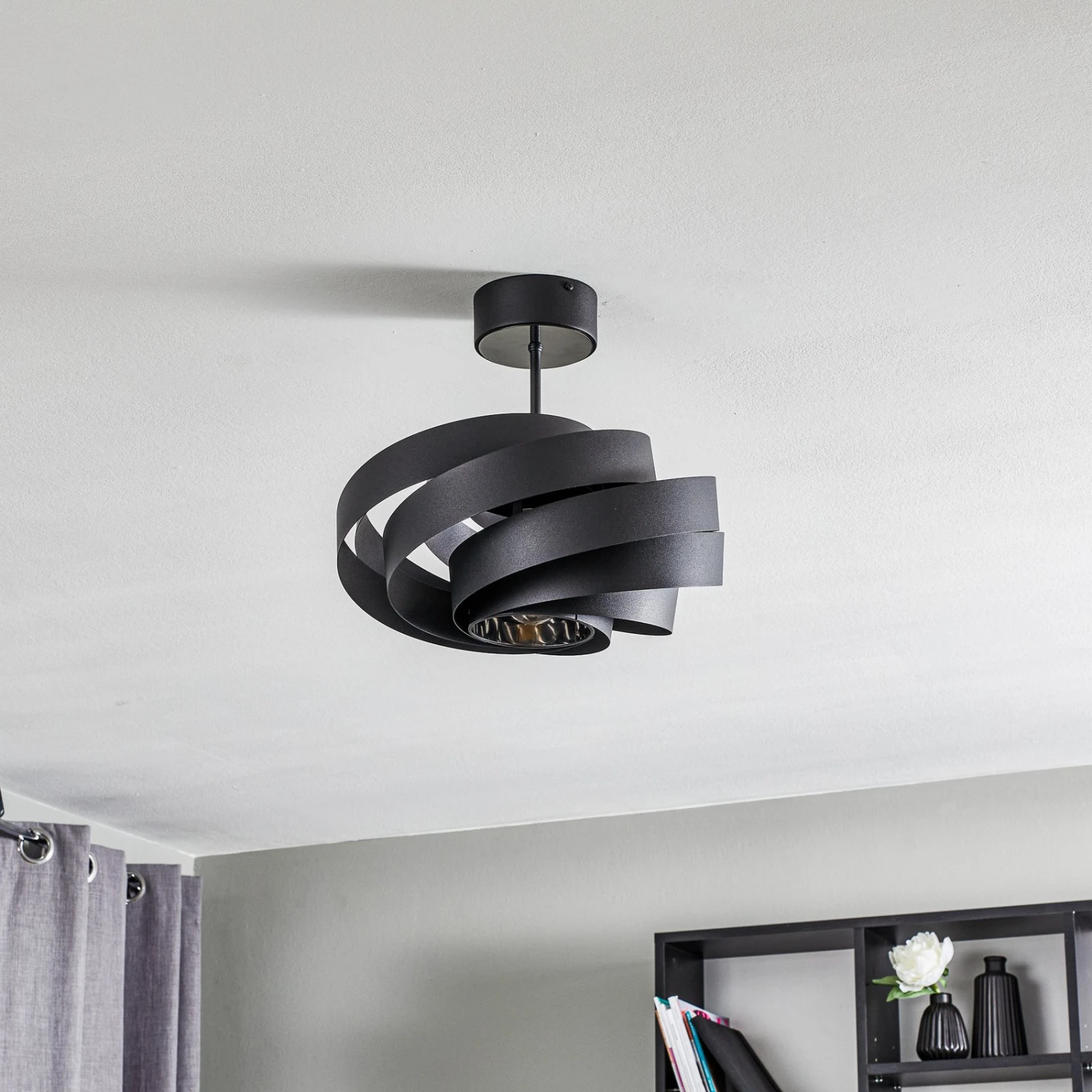 Deckenleuchte Vento Schwarz Ø 40 Cm 3 Deckenleuchte Vento Schwarz Ø 40 Cm – Bild 3