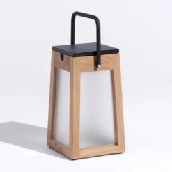 LED-Solarlaterne Tecka Tragbar, Teak 25 Cm -Heimbeleuchtung 6112080 4