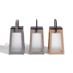 LED-Solarlaterne Tecka Tragbar, Teak 25 Cm -Heimbeleuchtung 6112080 5