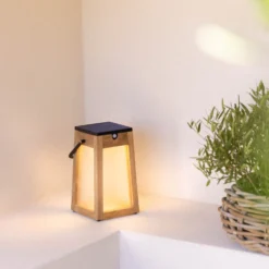LED-Solarlaterne Tecka Tragbar, Teak 25 Cm -Heimbeleuchtung 6112080 6