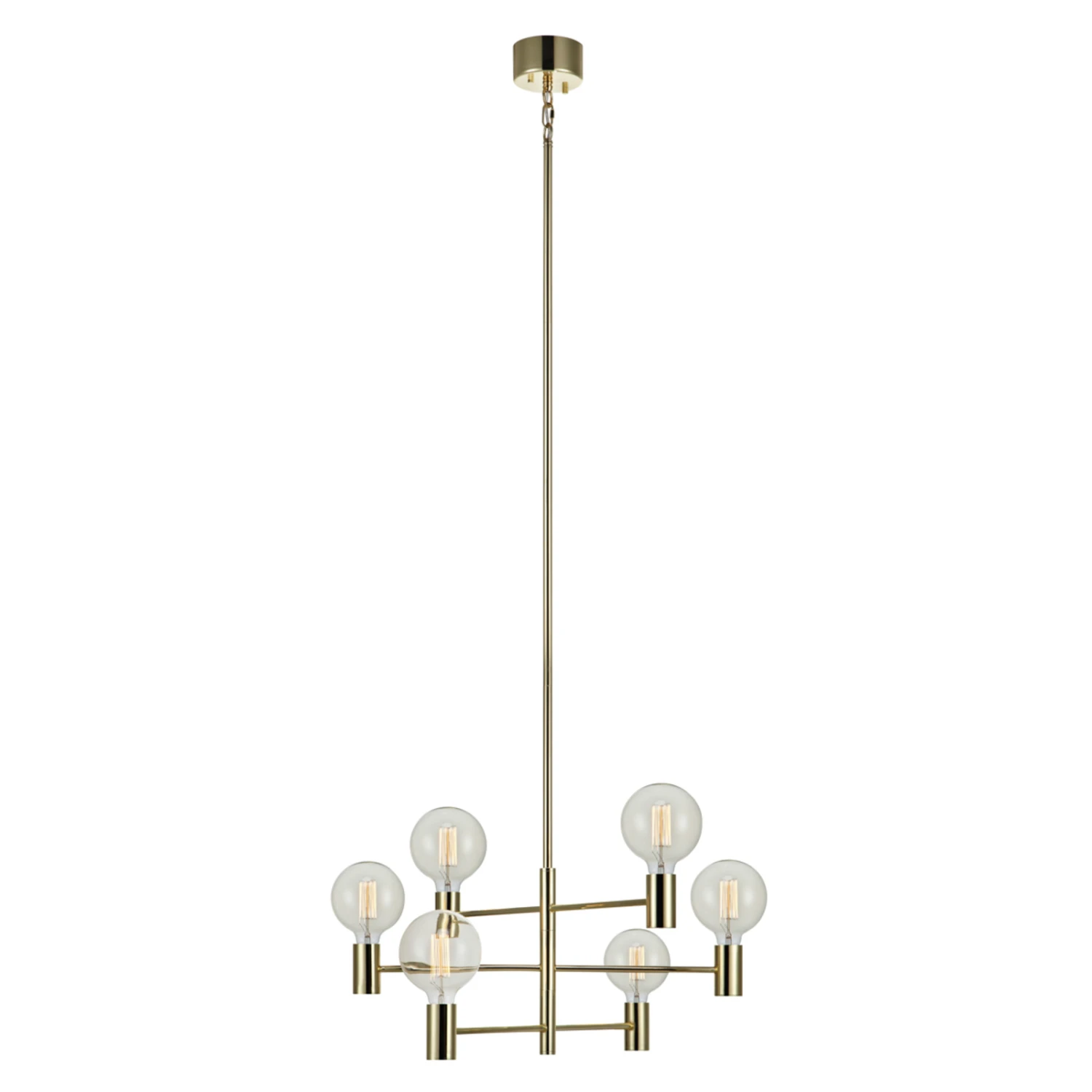 Markslöjd Hängeleuchte Capital, Messing, 6-flammig 2 Markslöjd Hängeleuchte Capital, Messing, 6-flammig – Bild 2