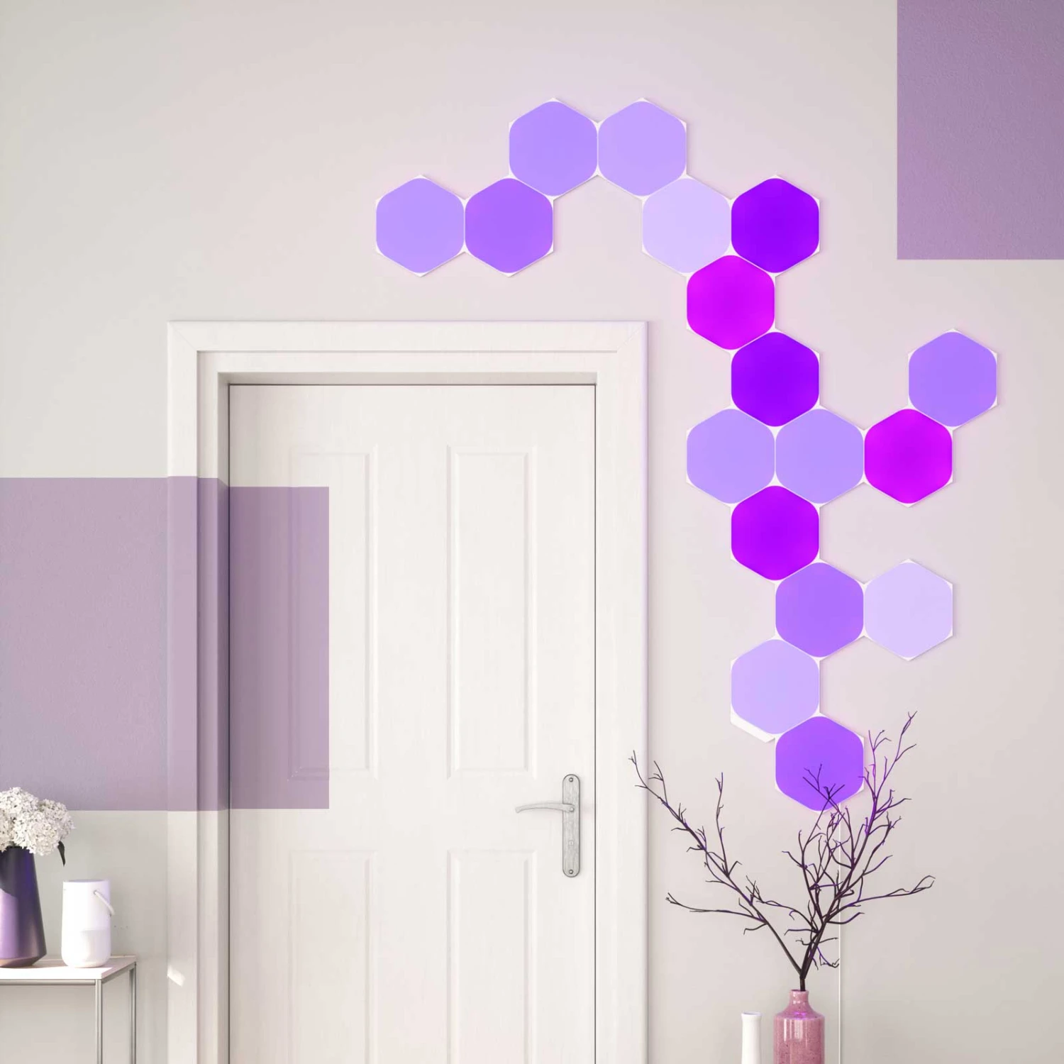 Nanoleaf Shapes Hexagons, Starter Set, 9 Panels 8 Nanoleaf Shapes Hexagons, Starter Set, 9 Panels – Bild 8