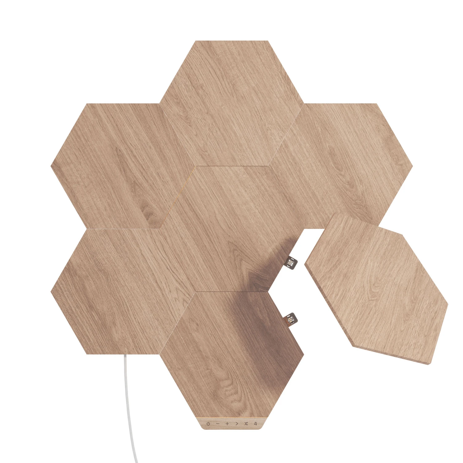 Nanoleaf Elements Wood Hexagons Starter Kit 7x 3 Nanoleaf Elements Wood Hexagons Starter Kit 7x – Bild 3