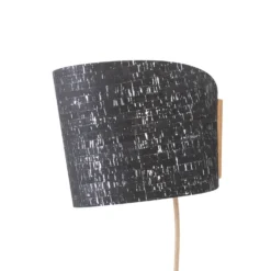 ALMUT 1411 Wandlampe Zylindrisch Aus Kork, Stecker