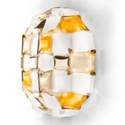 Slamp Mida Wandleuchte, 32x32 Cm, Amber/weiß