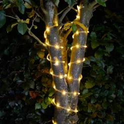 LED-Solar-Lichterschlauch Rope, 100-flammig