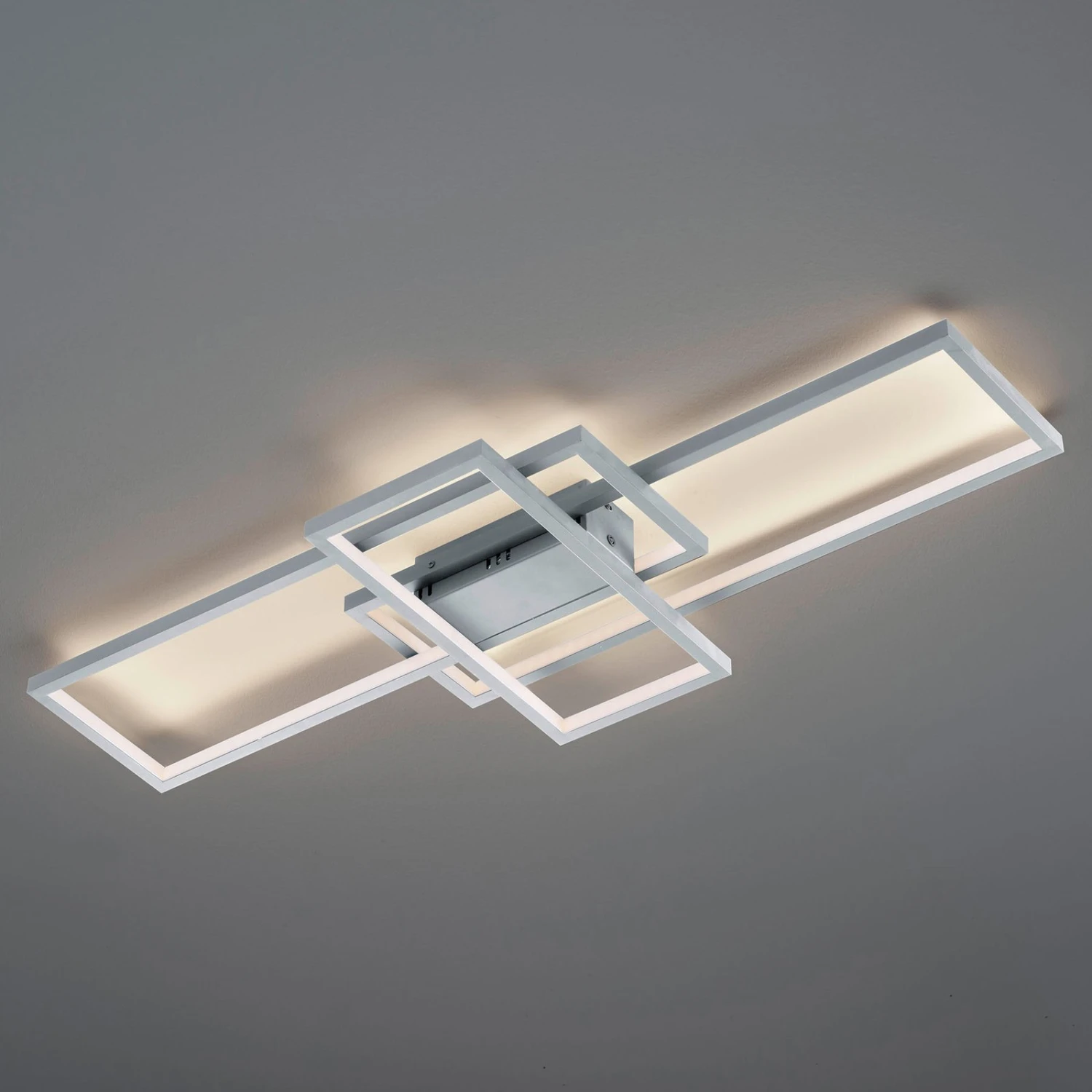 Trio WiZ Thiago Smarte Deckenleuchte 104cm, Nickel 1 Trio WiZ Thiago Smarte Deckenleuchte 104cm, Nickel