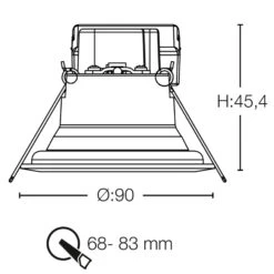 SLC One 360° SunLike LED-Einbauleuchte Weiß 930 14 SLC One 360° SunLike LED-Einbauleuchte Weiß 930 -Heimbeleuchtung 9044155 6
