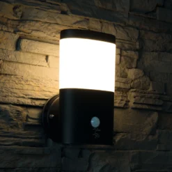 LED-Außenwandleuchte Camella Edelstahl, Mit Sensor