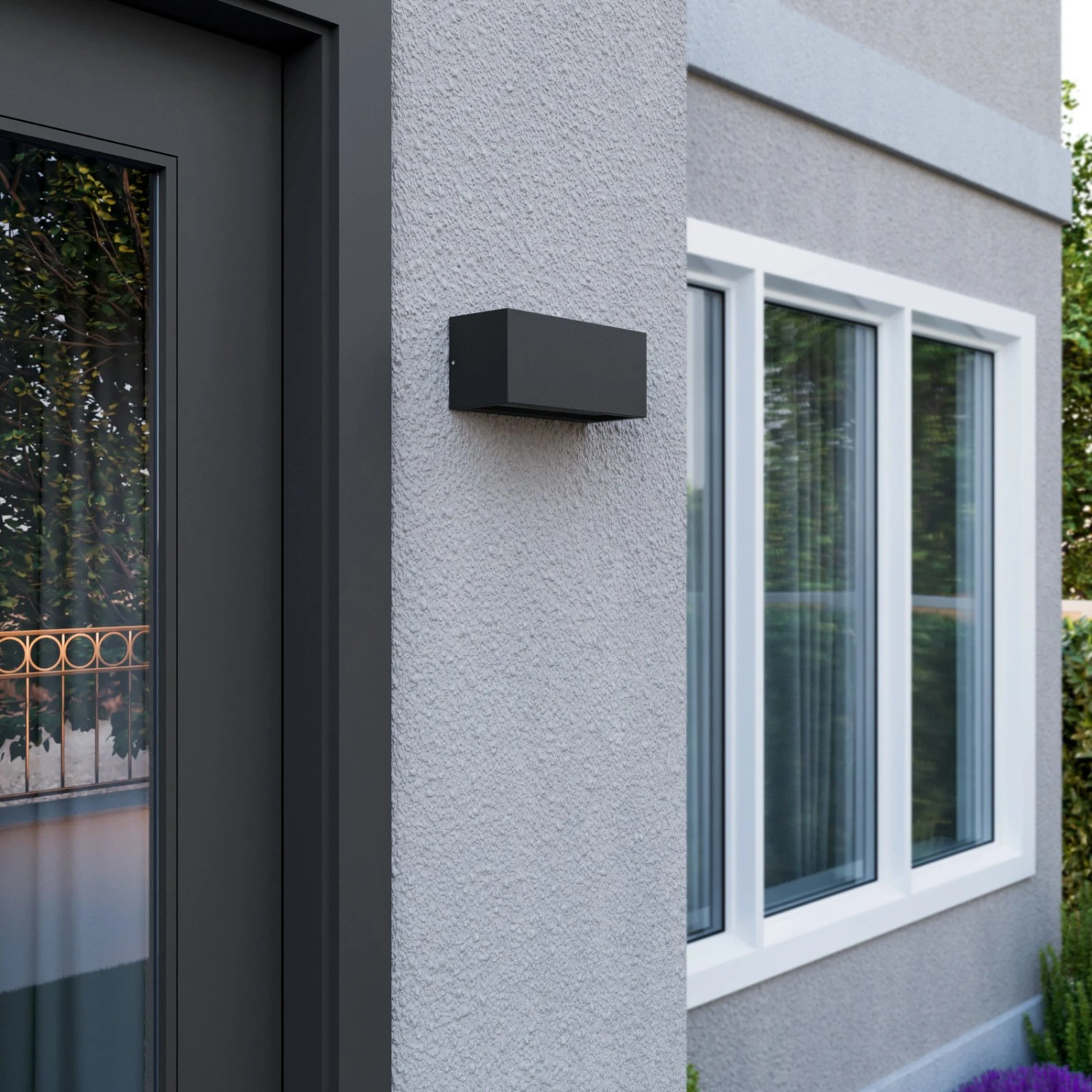 Lucande Bente - Eckige Außenwandleuchte, Grafit 3 Lucande Bente - Eckige Außenwandleuchte, Grafit – Bild 3