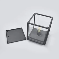 Lucande Eckige Sockellampe Annalea Mit Glasscheiben -Heimbeleuchtung 9616113 5