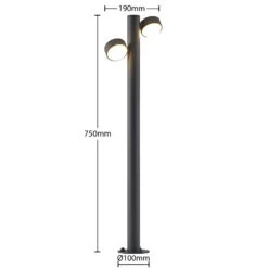 Lucande Kynlee LED-Pollerleuchte, 2-fl., 75 Cm 13 Lucande Kynlee LED-Pollerleuchte, 2-fl., 75 Cm -Heimbeleuchtung 9616238 4