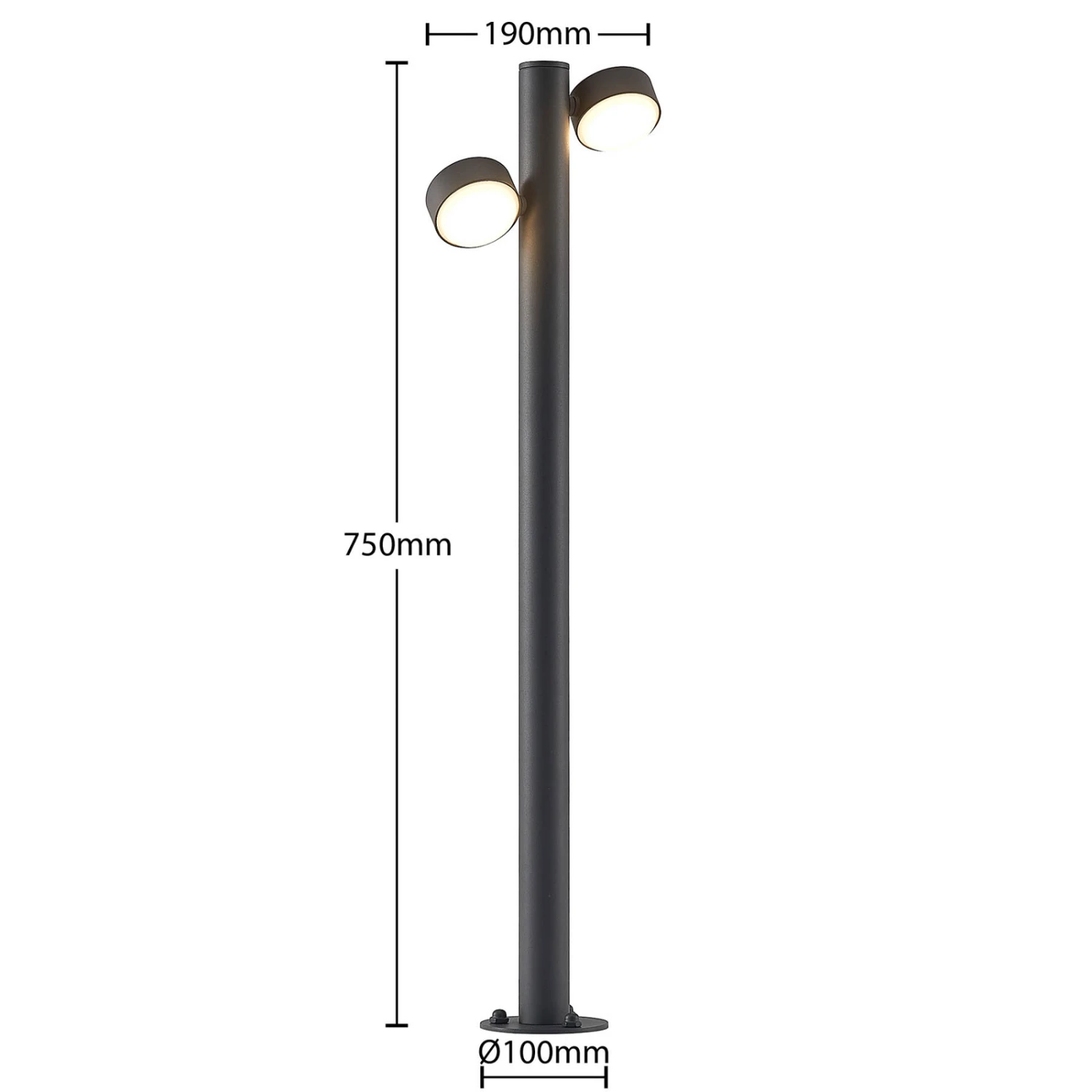 Lucande Kynlee LED-Pollerleuchte, 2-fl., 75 Cm 5 Lucande Kynlee LED-Pollerleuchte, 2-fl., 75 Cm – Bild 5
