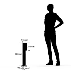 Lucande Jokum LED-Wegelampe, IP54, 60 Cm, Sensor -Heimbeleuchtung 9619229 6