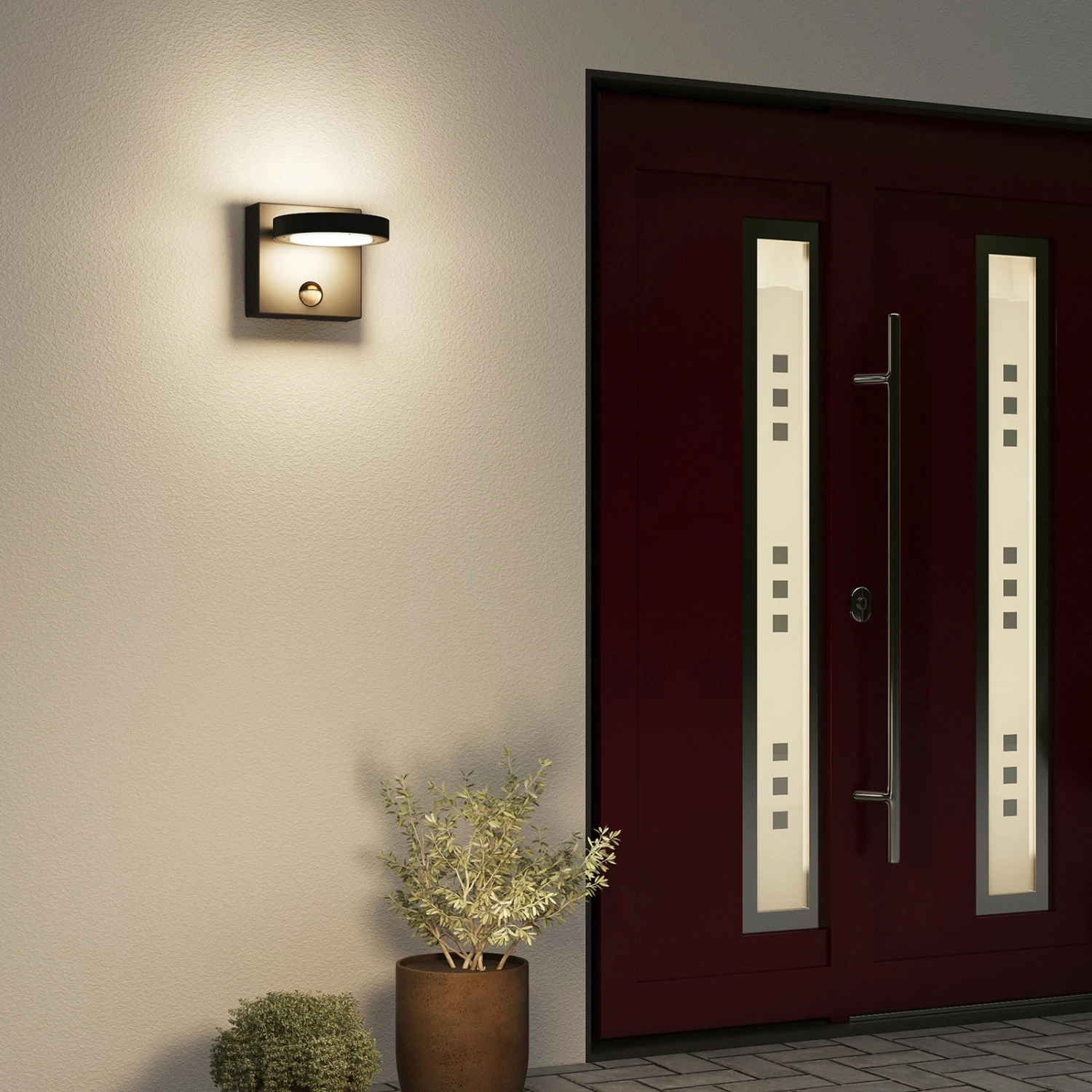 Lucande Belna LED-Außenwandlampe, Grafit, Sensor 3 Lucande Belna LED-Außenwandlampe, Grafit, Sensor – Bild 3