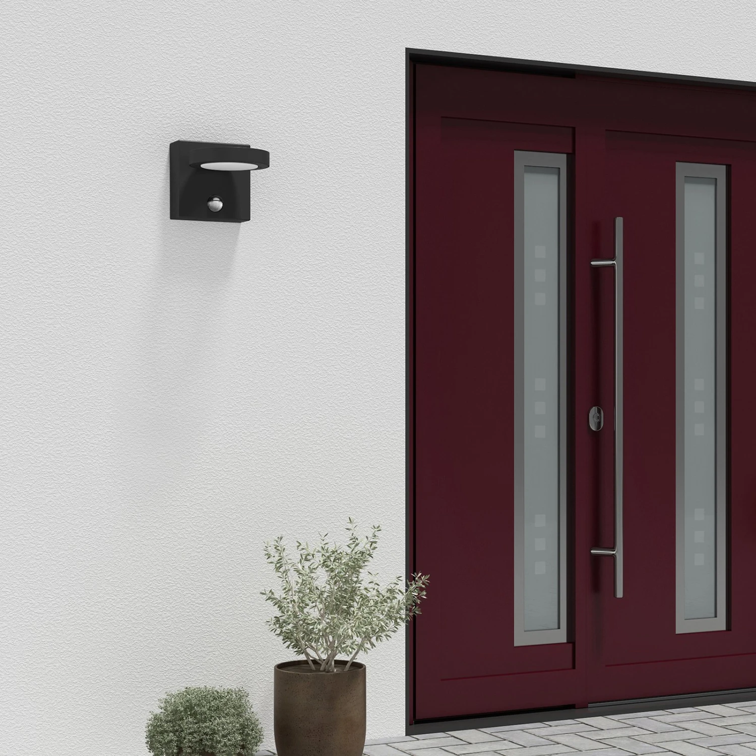 Lucande Belna LED-Außenwandlampe, Grafit, Sensor 4 Lucande Belna LED-Außenwandlampe, Grafit, Sensor – Bild 4