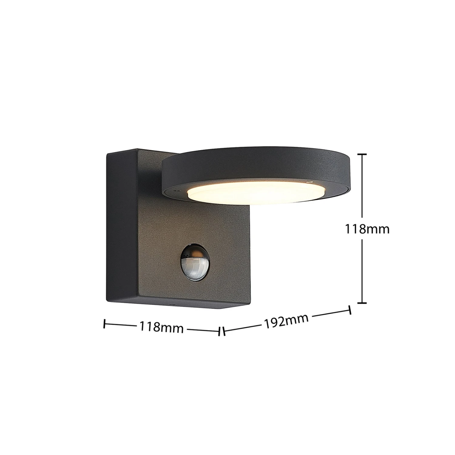 Lucande Belna LED-Außenwandlampe, Grafit, Sensor 8 Lucande Belna LED-Außenwandlampe, Grafit, Sensor – Bild 8